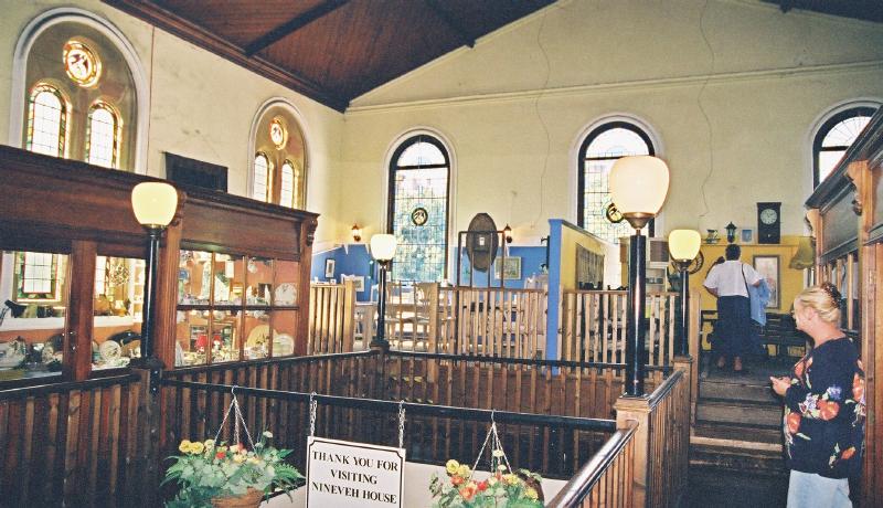Inside church
